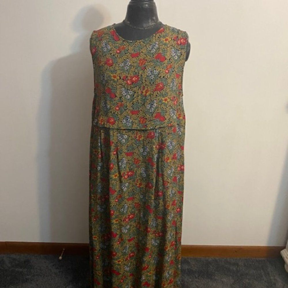 Hopeless Romantic Floral sleeveless maxi dress, size XL